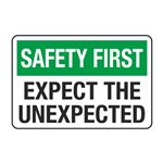 Safety First Expect the Unexpected Decal